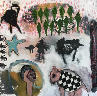Peinture intitulée "Je sais... c'est en…" par Johanne Proulx, Œuvre d'art originale, Acrylique