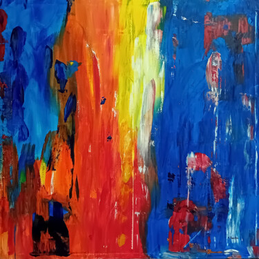 Painting titled "Summer Sun" by Patrick Joosten, Original Artwork, Acrylic