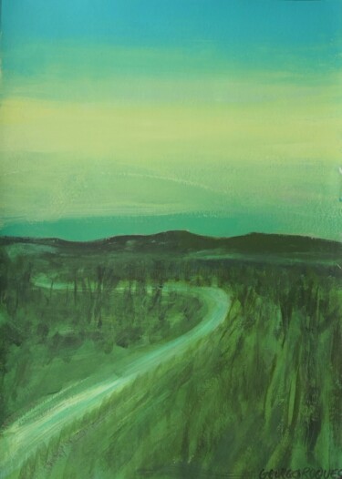 "CHEMIN DU SOIR 6" başlıklı Tablo Georges Roques tarafından, Orijinal sanat, Akrilik