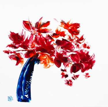 Peinture intitulée "Big Bang sur papier…" par Joelle Kem Lika, Œuvre d'art originale, Acrylique