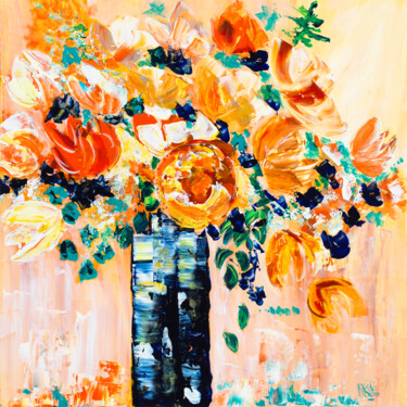 Peinture intitulée "Big Bang sur papier…" par Joelle Kem Lika, Œuvre d'art originale, Acrylique