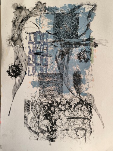 绘画 标题为“Thoughts and reflec…” 由Katerina Sapozhkova, 原创艺术品, 墨