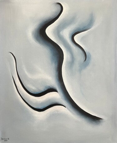 Pintura intitulada "Un geste" por Barbara Wykrota, Obras de arte originais, Óleo Montado em Armação em madeira