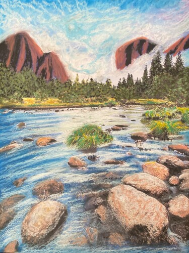 Pintura intitulada "Searching 013" por Alicia Lopez, Obras de arte originais, Pastel