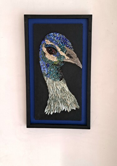 雕塑 标题为“collection "oiseau"” 由Agnès Couret, 原创艺术品, 镶嵌 安装在木质担架架上