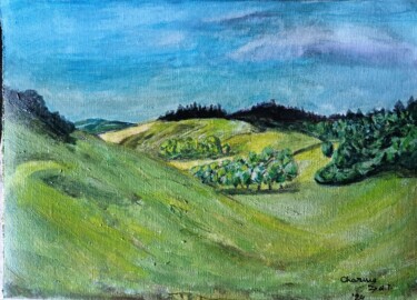 Painting titled "LandEscape" by Daddy Noob, Original Artwork, Acrylic