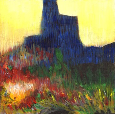 Peinture intitulée "La montagne" par Dominique Leblanc, Œuvre d'art originale, Acrylique