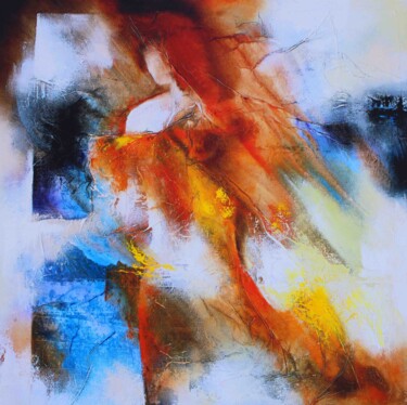 Digitale Kunst getiteld "Florine 03-02 89" door Wil Lof, Origineel Kunstwerk, Digitaal Schilderwerk Gemonteerd op Frame voor…
