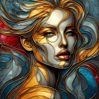 Digital Arts titled "Portrait of a lady…" by Fareed Ahmed, Original Artwork, AI generated image