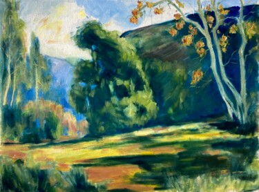 Картина под названием "Trees, They Are My…" - Jane Wong, Подлинное произведение искусства, Масло