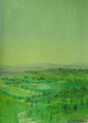 CHEMIN D'ETE 14 "CHEMIN D'ETE 14" başlıklı Tablo Georges Roques tarafından, Orijinal sanat, Akrilik