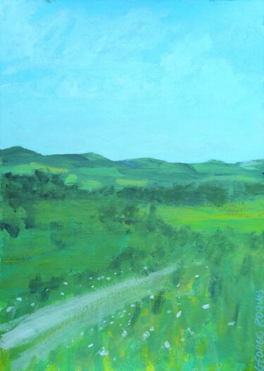 "CHEMIN D'ETE 16" başlıklı Tablo Georges Roques tarafından, Orijinal sanat, Akrilik