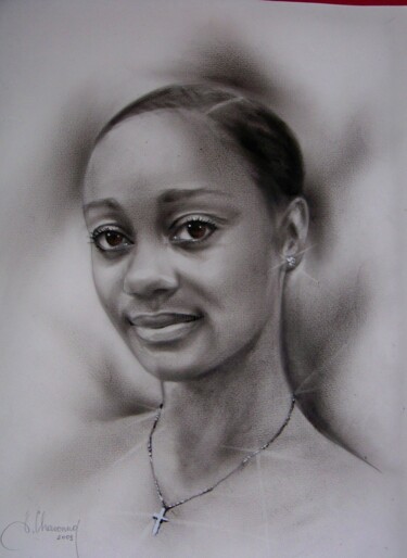 Tekening getiteld "femme" door Eugenie Chervonna (Allet), Origineel Kunstwerk, Olie