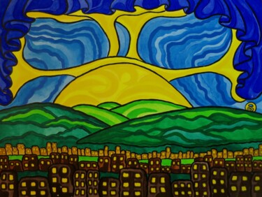 Peinture intitulée "Morning Sun (Opus 0…" par Alexandra Busch, Œuvre d'art originale, Acrylique