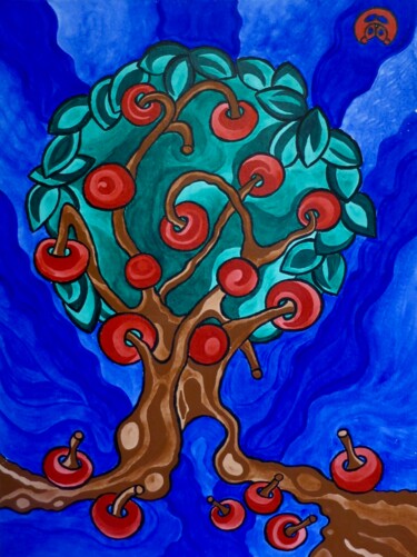 Painting titled "Apples (Opus 03 Nr.…" by Alexandra Busch, Original Artwork, Acrylic