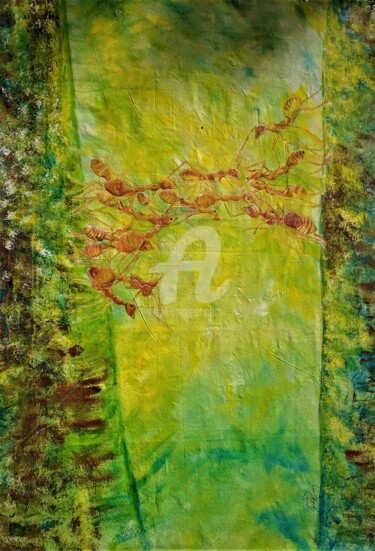 Painting titled "Nature sauvage??" by Andrea Luna (Lunarte), Original Artwork, Acrylic