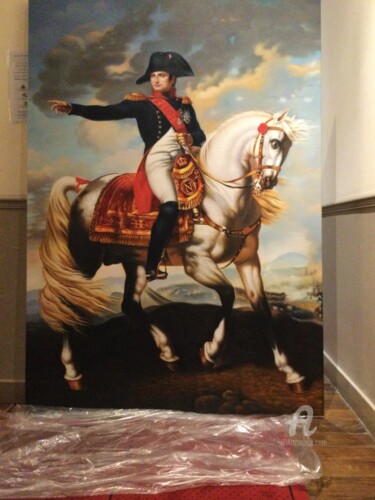 绘画 标题为“Napoléon sur le cha…” 由France Cordoba- Pacholski (Artmonica) (Artmonica), 原创艺术品, 油