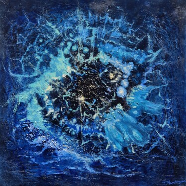 Painting titled "Thought" by Tigran Mamikonyan, Original Artwork, Oil Mounted on Wood Stretcher frame