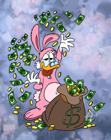 Цифровое искусство под названием "Scrooge McDuck - Th…" - Olga Guseva, Подлинное произведение искусства, 2D Цифровая Работа
