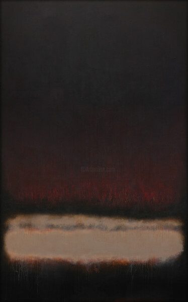 Painting titled "Land Of Confusion" by Łukasz Olek, Original Artwork, Acrylic Mounted on Wood Stretcher frame