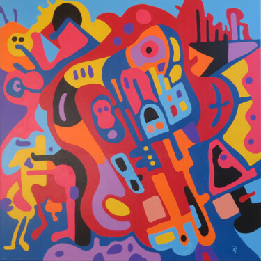 Pintura titulada "Contemptus mundi" por Oscar B., Obra de arte original, Acrílico Montado en Bastidor de camilla de madera
