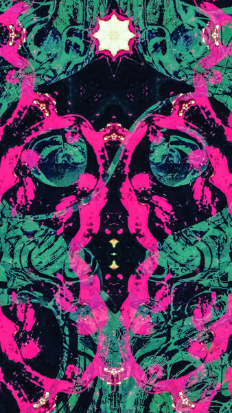 Grafika cyfrowa / sztuka generowana cyfrowo zatytułowany „PINK ALIEN” autorstwa Go.Rk.Art, Oryginalna praca, 2D praca cyfrowa