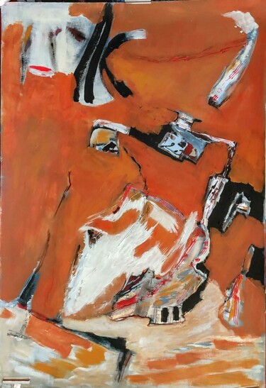 Peinture intitulée "Quelle question ???" par Monique Morellec, Œuvre d'art originale, Acrylique