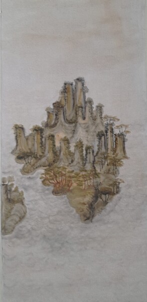 Painting titled "La haut au dessus d…" by Christian Nouyrigat, Original Artwork, Acrylic