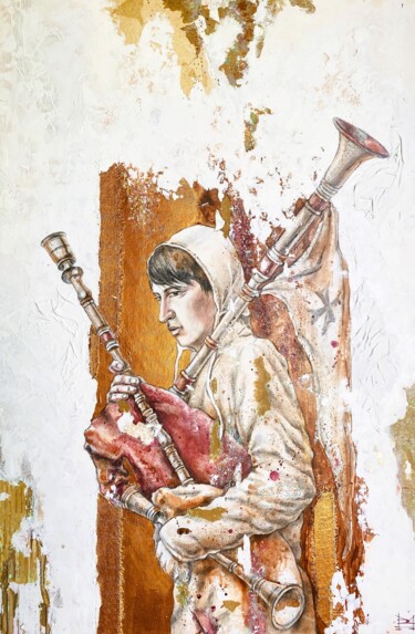 Картина под названием "Bagpipes" - Mariya Volynskih, Подлинное произведение искусства, Акрил