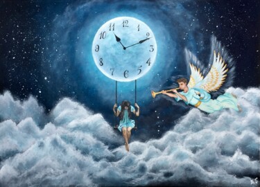 The Wake-Up Call 绘画 标题为“The Wake-Up Call” 由Edita Sarukhanyan, 原创艺术品, 丙烯