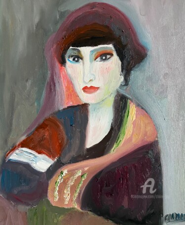 "D'Arménie" Peinture intitulée ""D'Arménie"" par Claire Marie Gay, Œuvre d'art originale, Huile Monté sur Panneau de bois