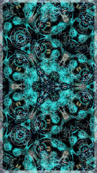 Grafika cyfrowa / sztuka generowana cyfrowo zatytułowany „CYAN LIKE” autorstwa Go.Rk.Art, Oryginalna praca, 2D praca cyfrowa