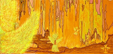 Peinture intitulée "Fire Angel Returns" par Troy Wilson-Ripsom, Œuvre d'art originale, Acrylique Monté sur Châssis en bois