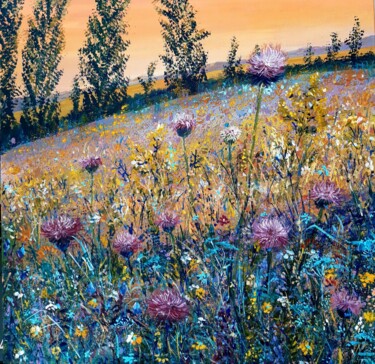 Painting titled "Thick smell of herbs" by Anna Polat, Original Artwork, Acrylic