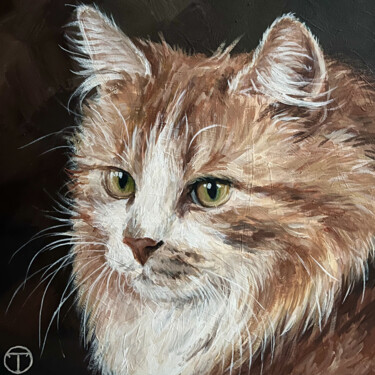 Schilderij getiteld "Cat 30" door Olia Tomkova, Origineel Kunstwerk, Acryl