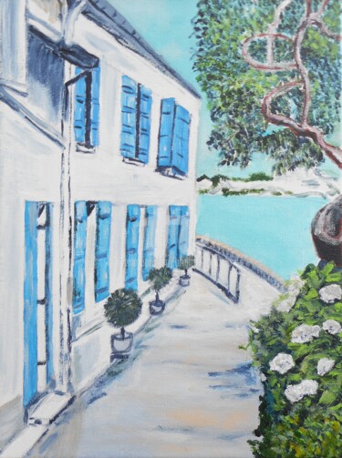 Peinture intitulée "Sur le rivage" par Brigitte Barcelo, Œuvre d'art originale, Acrylique