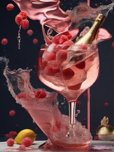 数字艺术 标题为“raspberry champagne” 由Kathrin Mattheis, 原创艺术品, 数字油画