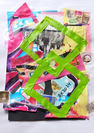 Collages getiteld "RK62" door Ronnie Kolner, Origineel Kunstwerk, Collages