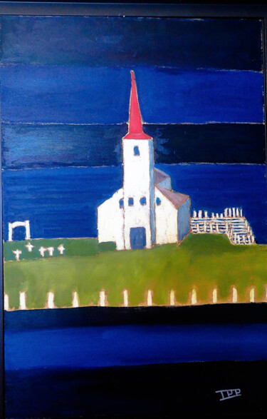 Peinture intitulée "lumière d'Islande" par Jean-Pierre Piccin, Œuvre d'art originale, Huile