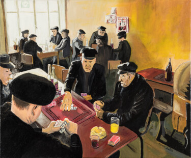 "Le patron s'appelle…" başlıklı Tablo Marco Dalès tarafından, Orijinal sanat, Petrol Ahşap Sedye çerçevesi üzerine monte edi…