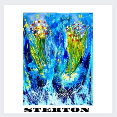 Painting titled "Bouquet de mer prin…" by Sebastian Ponchaut (sterton), Original Artwork, Acrylic