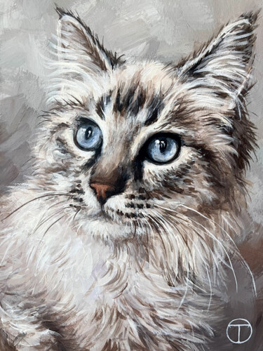 绘画 标题为“Cat 31” 由Olia Tomkova, 原创艺术品, 丙烯