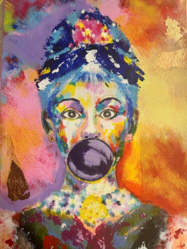 Pittura intitolato "Audrey" da Ivanna Manzur, Opera d'arte originale, Acrilico