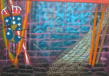 Pintura titulada "EL NAUFRAGIO DEL "V…" por Roberto Pittino, Obra de arte original, Oleo Montado en Bastidor de camilla de m…