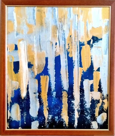 Painting titled "Golden rain" by Antonio Ciarabalà, Original Artwork, Acrylic