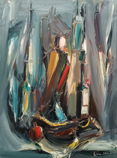 绘画 标题为“Celebration in Color” 由Vlas Ayvazyan, 原创艺术品, 油 安装在木质担架架上