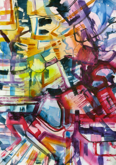 Painting titled "Watercolor nº 60" by Julian Garcia-Viso, Original Artwork, Watercolor