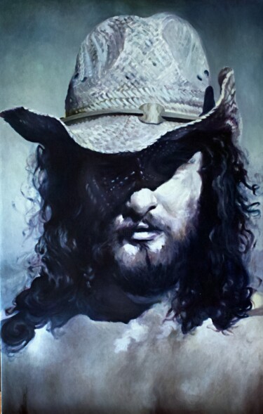 Painting titled "Lu vagnone" by Ingrid Lucia Sammarco, Original Artwork, Oil Mounted on Wood Stretcher frame