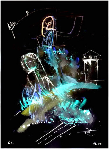 Arte digitale intitolato "6Л. 6L." da Dima Dima Vil Ms Wilms (Rok Zivopisec Rock Painter), Opera d'arte originale, Acquarello