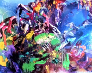 Peinture intitulée "les fleurs IV" par Christine Vinandy, Œuvre d'art originale, Acrylique